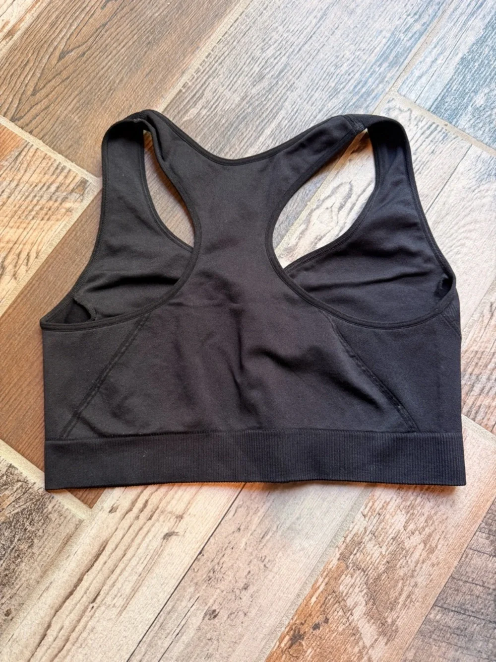 Avia Black Front-Zip Racerback Sports Bra